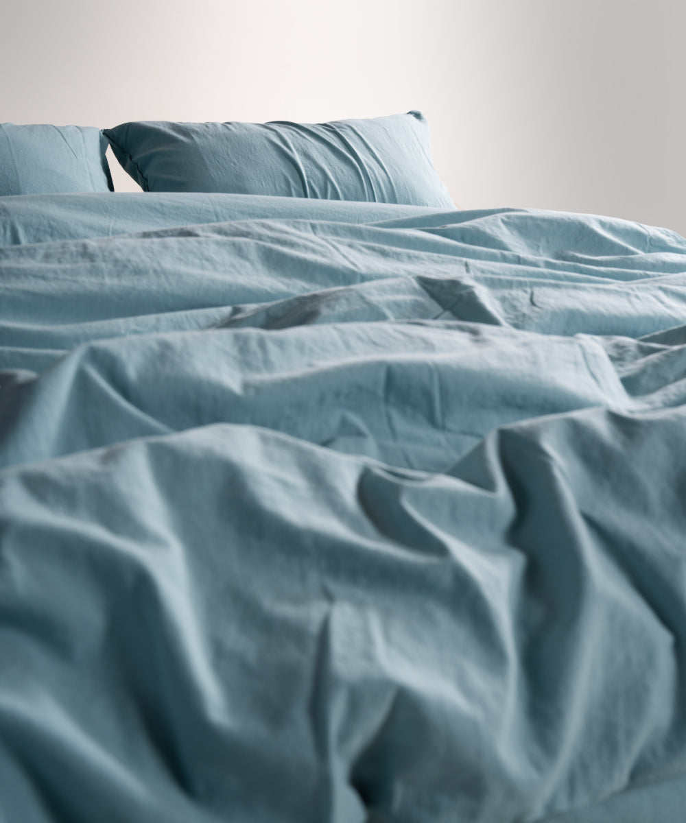 Комплект постільної білизни Stonewashed Standart 100% Бавовна-Mineral Blue
