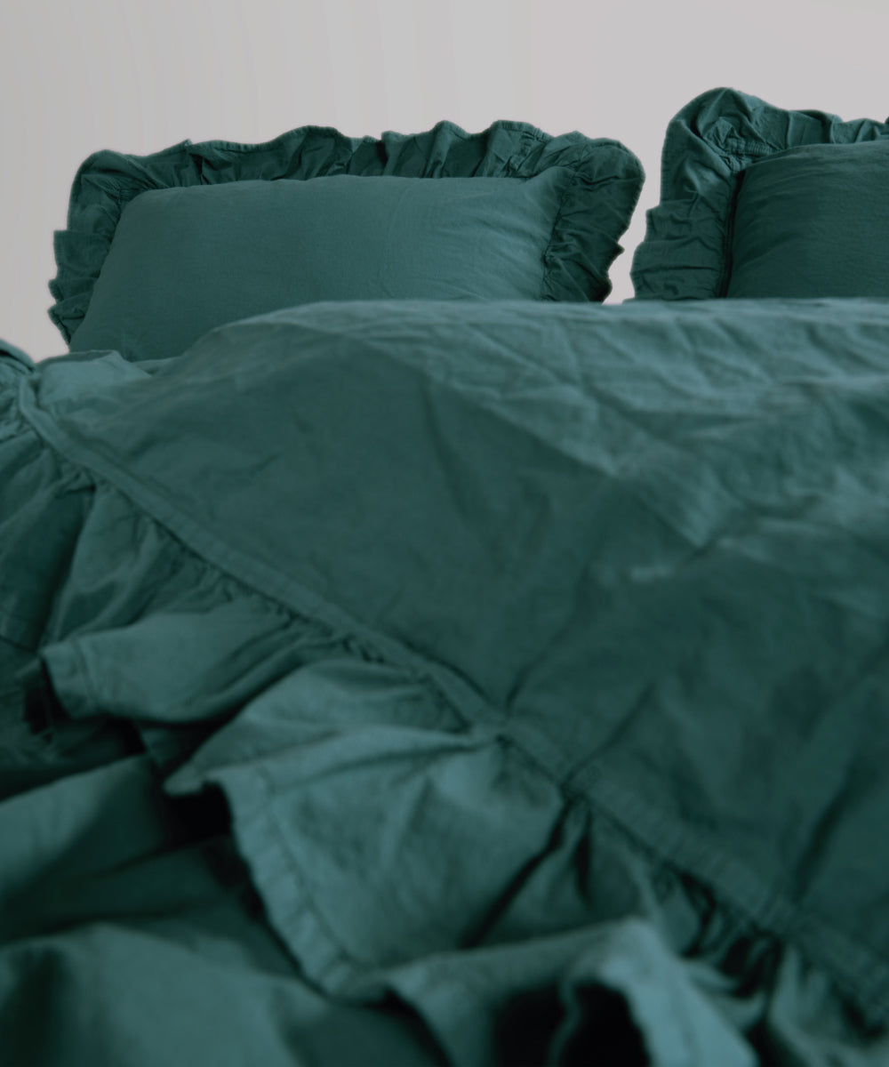 Комплект постільної білизни Stonewashed Exclusive 100% Бавовна-Dark Green