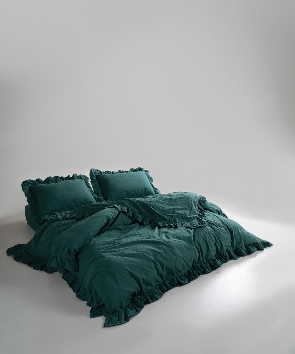 Комплект постільної білизни Stonewashed Exclusive 100% Бавовна-Dark Green