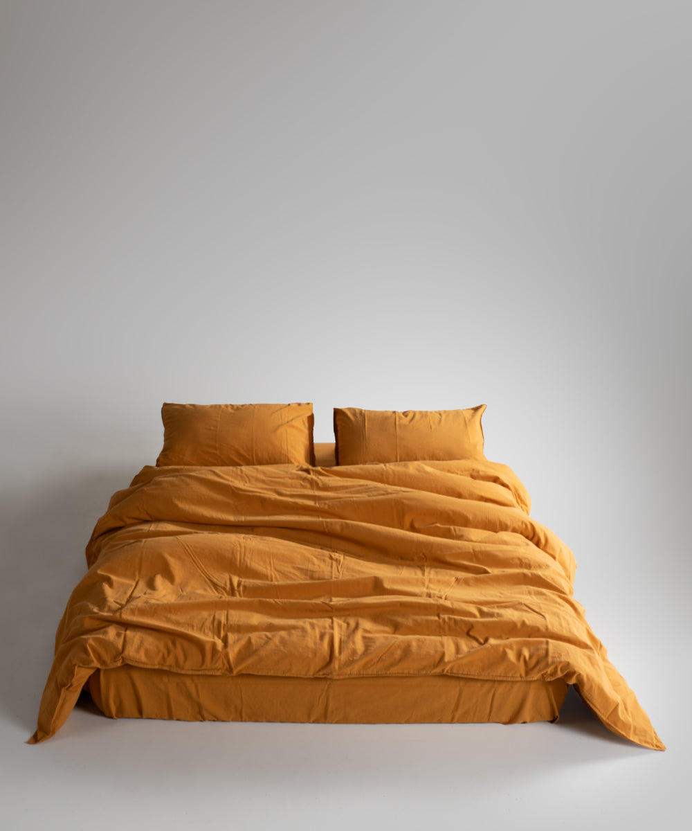 Комплект постільної білизни Stonewashed Standart 100% Бавовна-Mustard