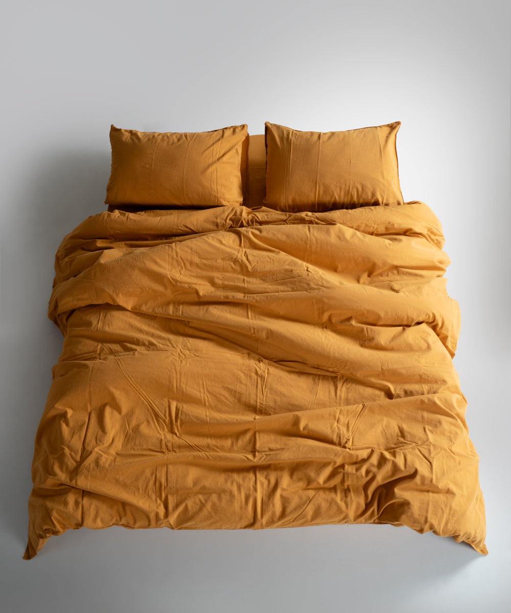 Комплект постільної білизни Stonewashed Standart 100% Бавовна-Mustard