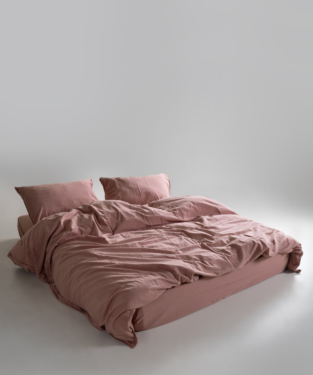 Комплект постільної білизни Stonewashed Standart 100% Бавовна-Old Rose