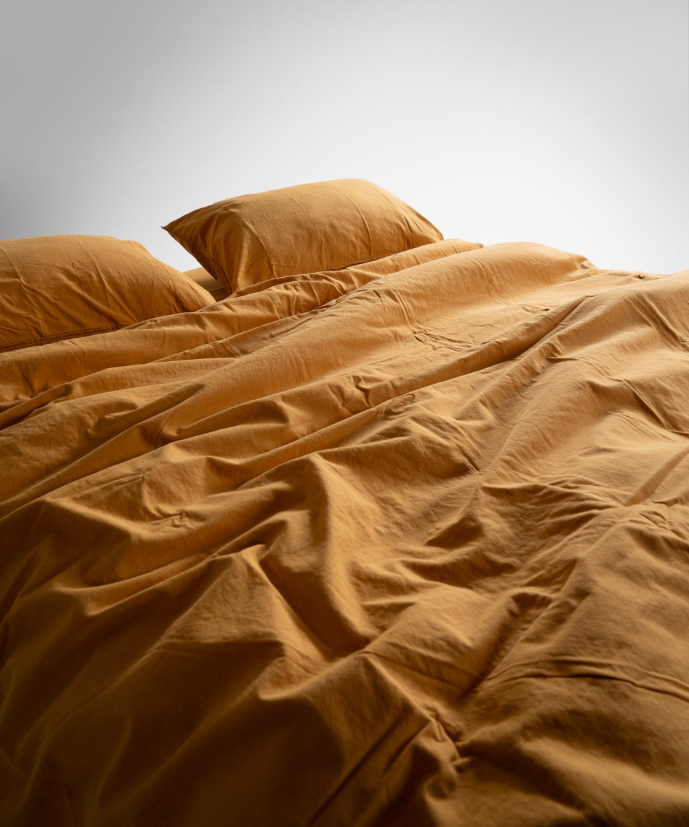 Комплект постільної білизни Stonewashed Standart 100% Бавовна-Mustard