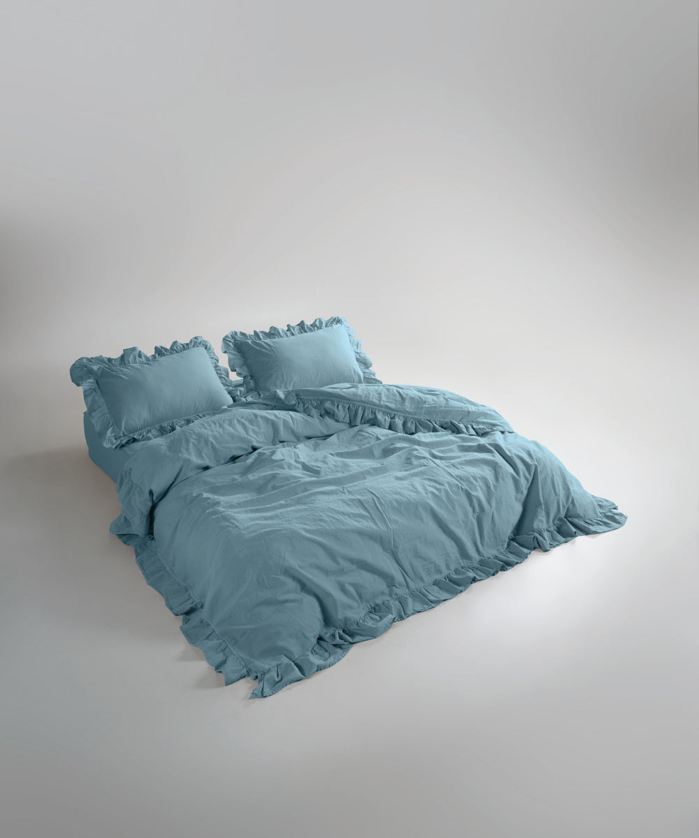Комплект постільної білизни Stonewashed Exclusive 100% Бавовна-Mineral Blue