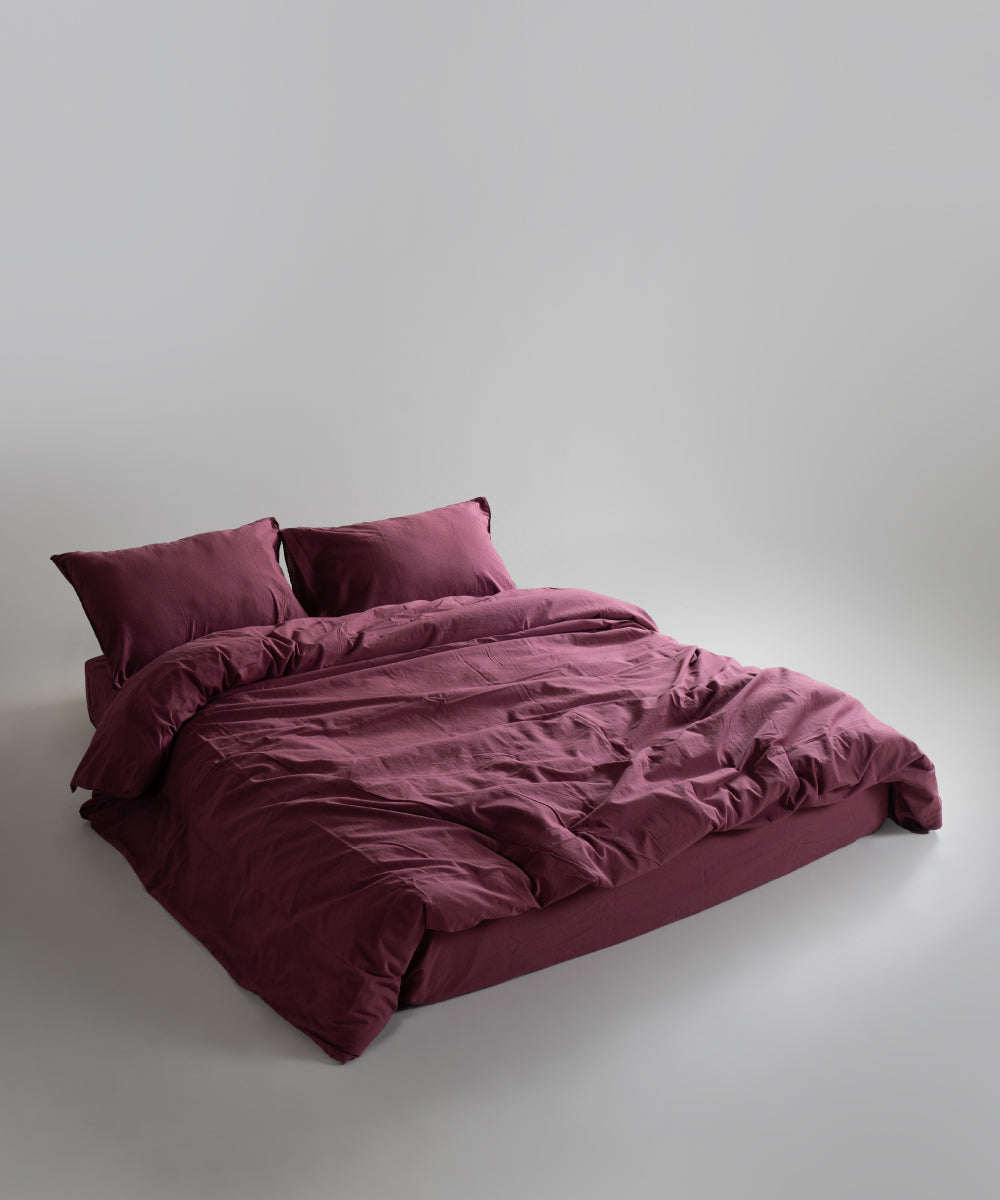 Комплект постільної білизни Stonewashed Standart 100% Бавовна-Raspberry