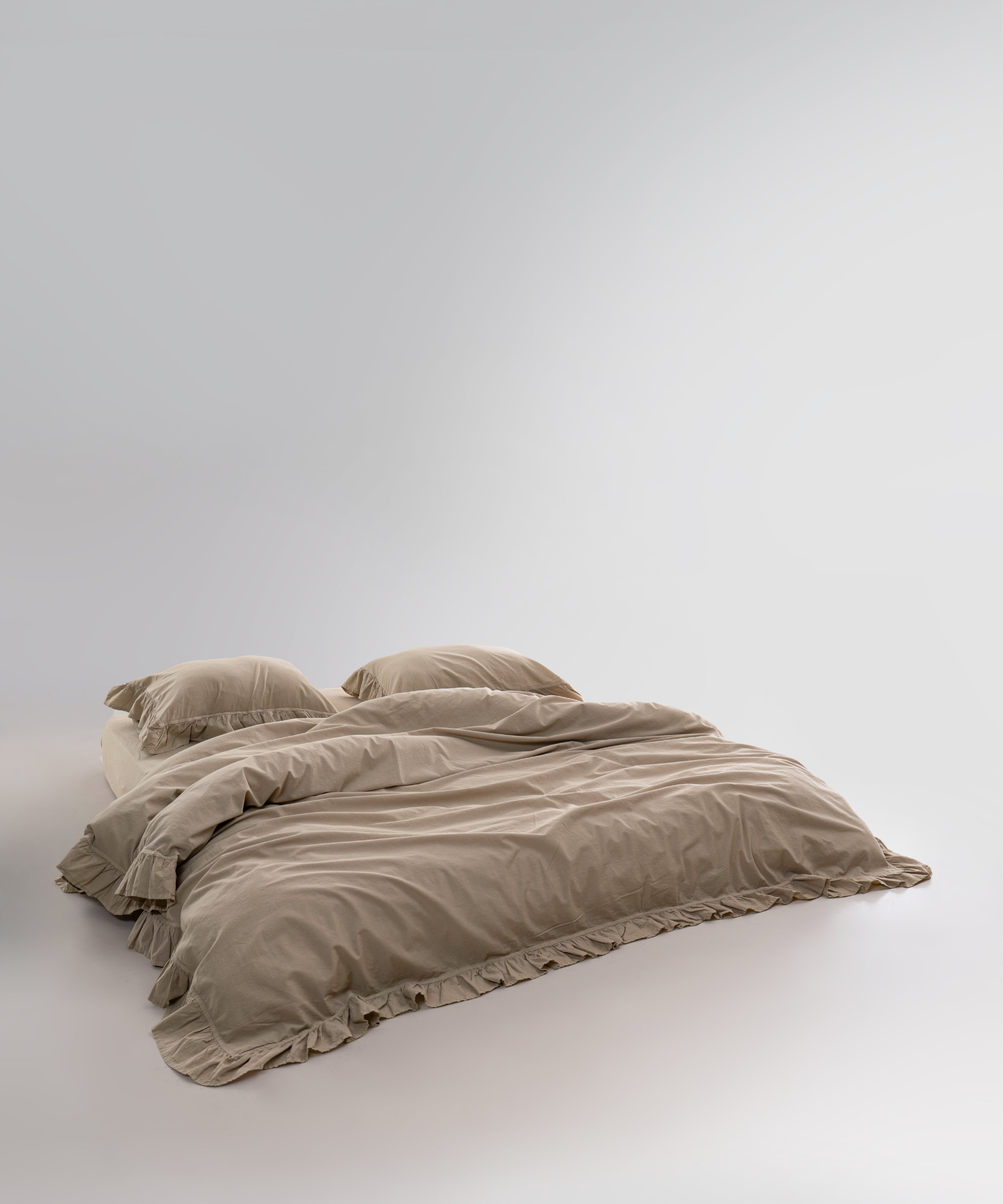 Exclusive Комплект Постільної Білизни З Рюшами З Stonewashed Бавовни 100%, Oxfordtan