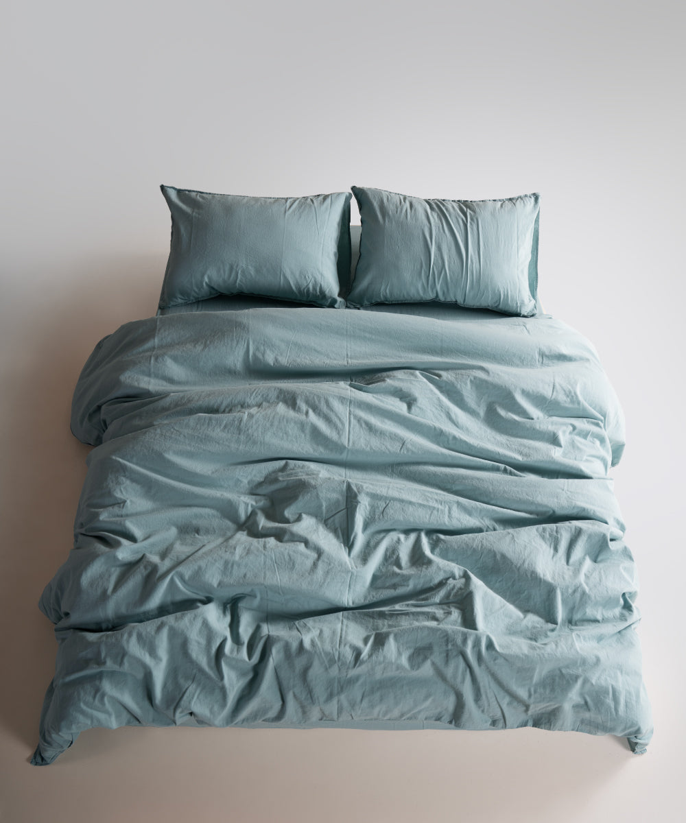 Комплект постільної білизни Stonewashed Standart 100% Бавовна-Mineral Blue