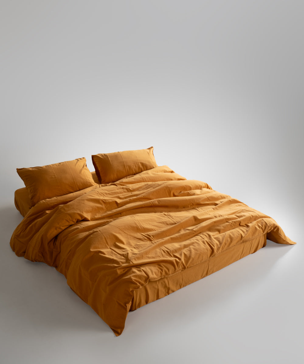 Комплект постільної білизни Stonewashed Standart 100% Бавовна-Mustard