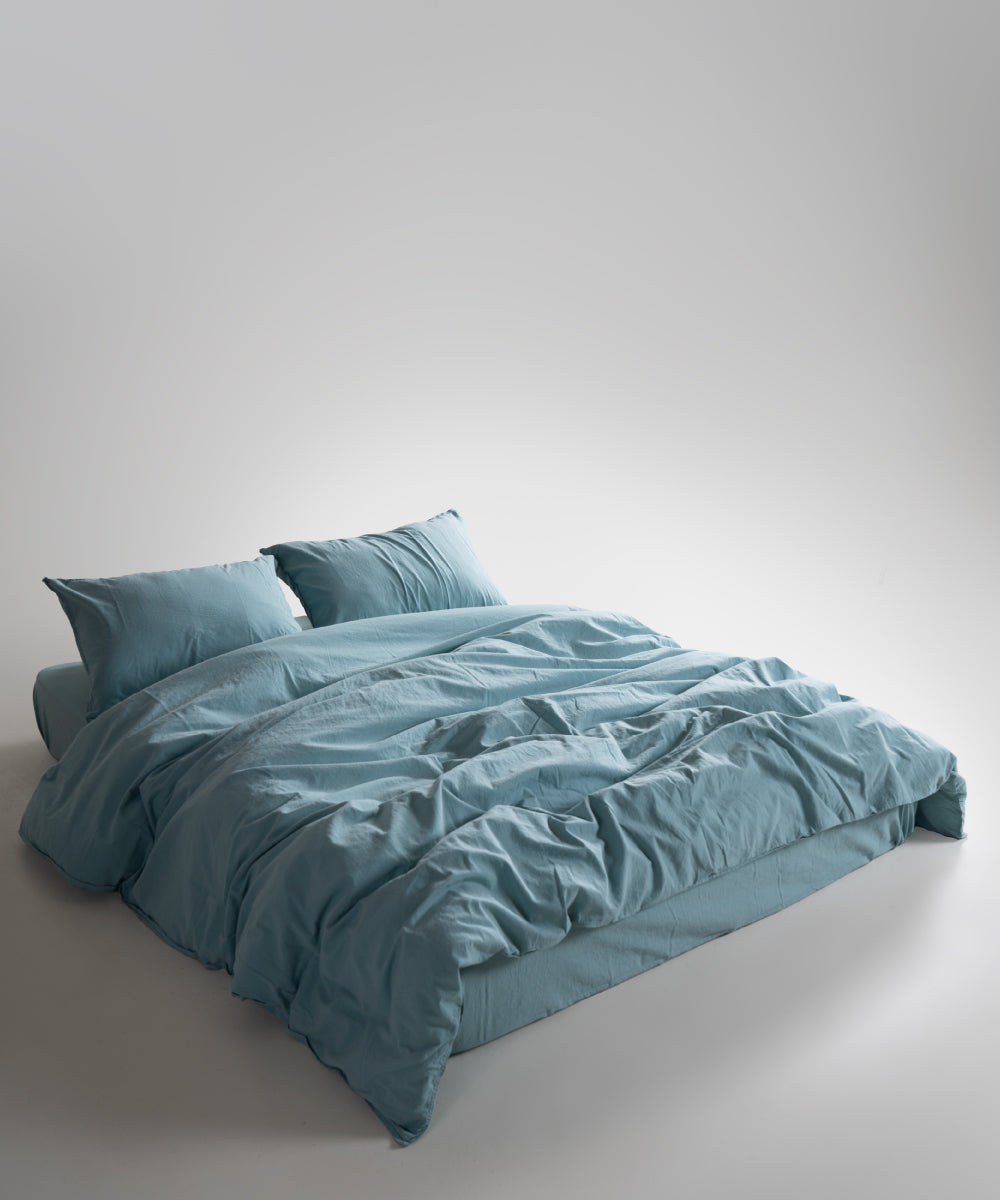 Комплект постільної білизни Stonewashed Standart 100% Бавовна-Mineral Blue