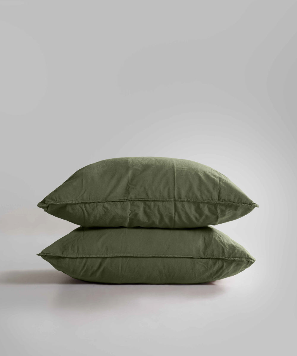 Наволочки Stonewashed Standart 100% Бавовна - Capulet Olive