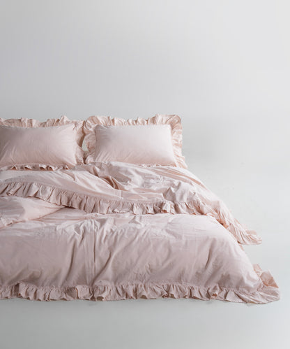 Exclusive Комплект Постільної Білизни З Рюшами З Stonewashed Бавовни 100%, Pristine