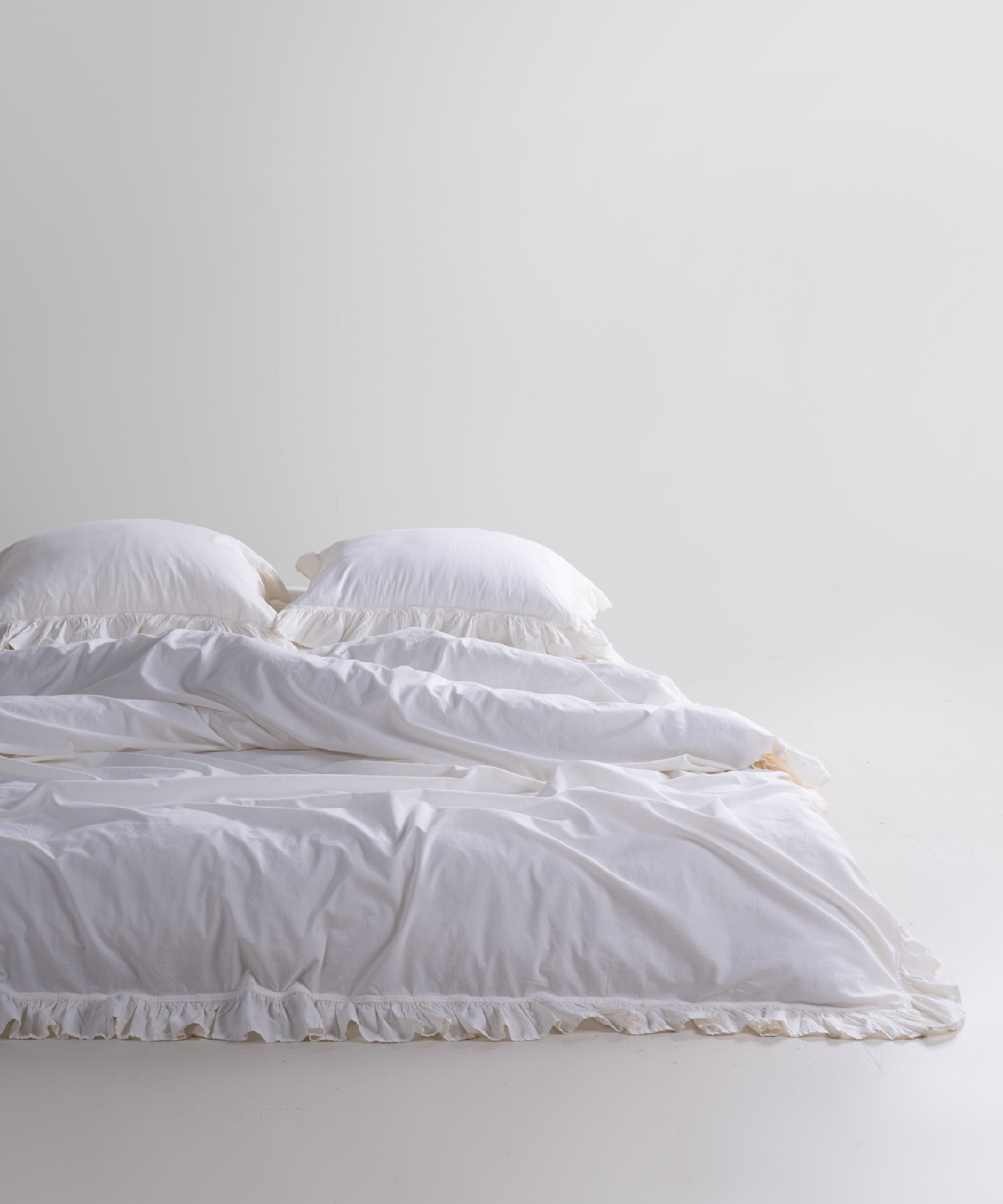 Exclusive Комплект Постільної Білизни З Рюшами З Stonewashed Бавовни 100%, Snow White