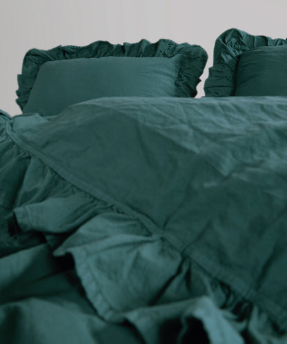 Комплект постільної білизни Stonewashed Exclusive 100% Бавовна-Dark Green