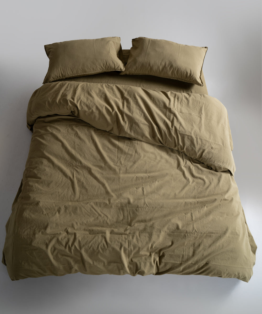 Комплект постільної білизни Stonewashed Standart 100% Бавовна-Olive