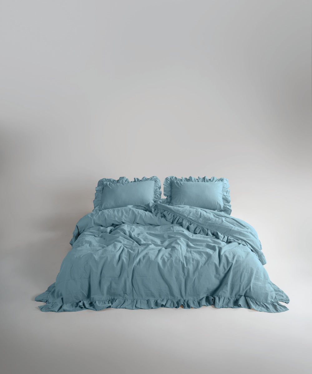 Комплект постільної білизни Stonewashed Exclusive 100% Бавовна-Mineral Blue