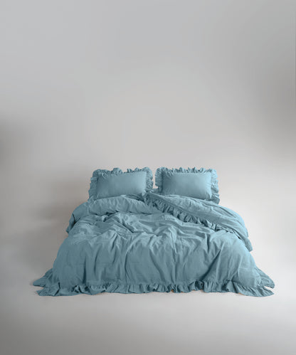 Комплект постільної білизни Stonewashed Exclusive 100% Бавовна-Mineral Blue