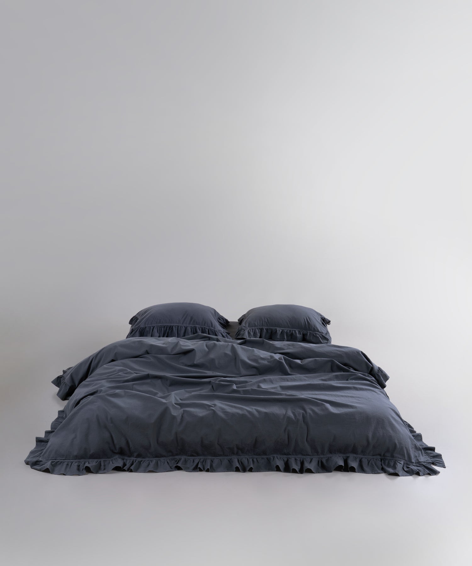 Exclusive Комплект Постільної Білизни З Рюшами З Stonewashed Бавовни 100%, Natural Grey