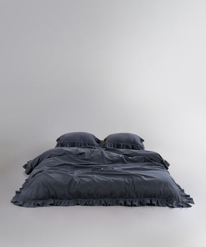 Exclusive Комплект Постільної Білизни З Рюшами З Stonewashed Бавовни 100%, Natural Grey