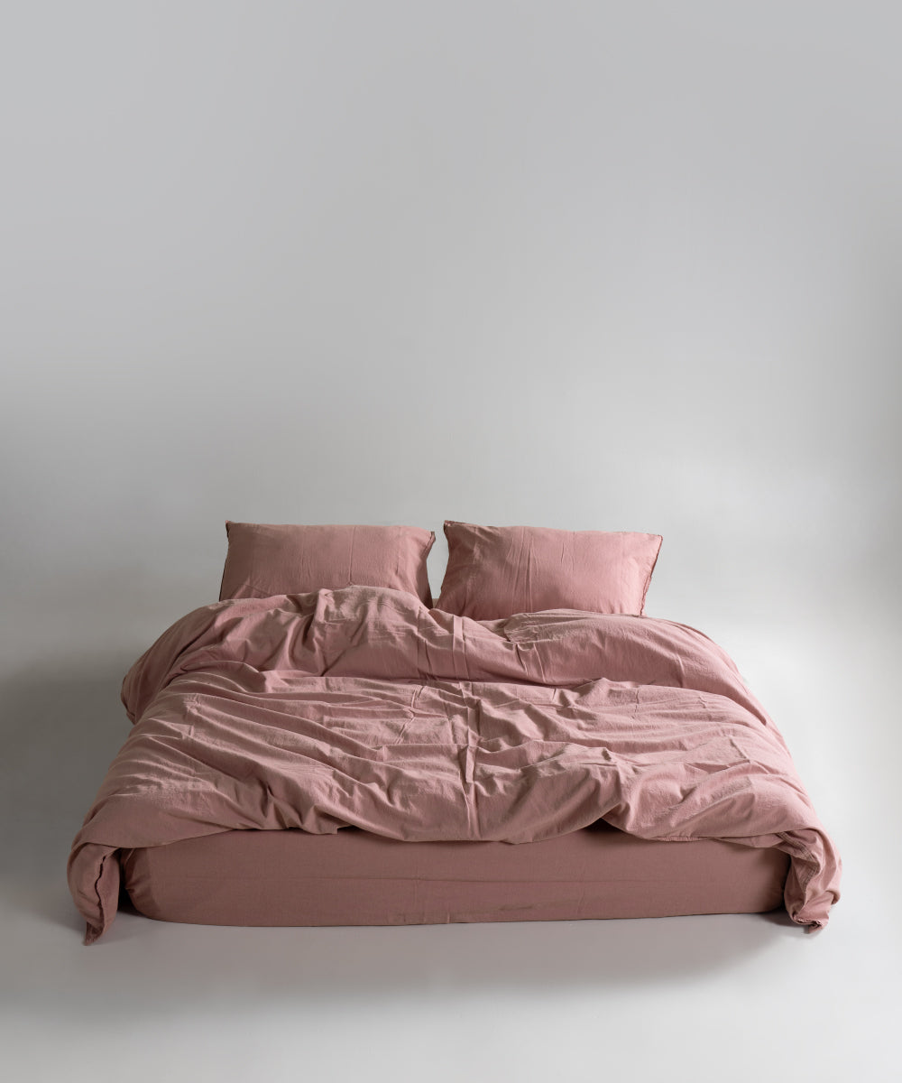 Комплект постільної білизни Stonewashed Standart 100% Бавовна-Old Rose