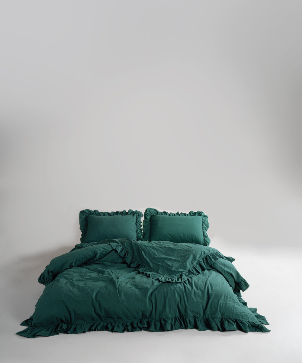 Комплект постільної білизни Stonewashed Exclusive 100% Бавовна-Dark Green