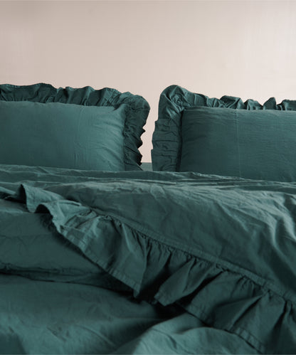 Комплект постільної білизни Stonewashed Exclusive 100% Бавовна-Dark Green