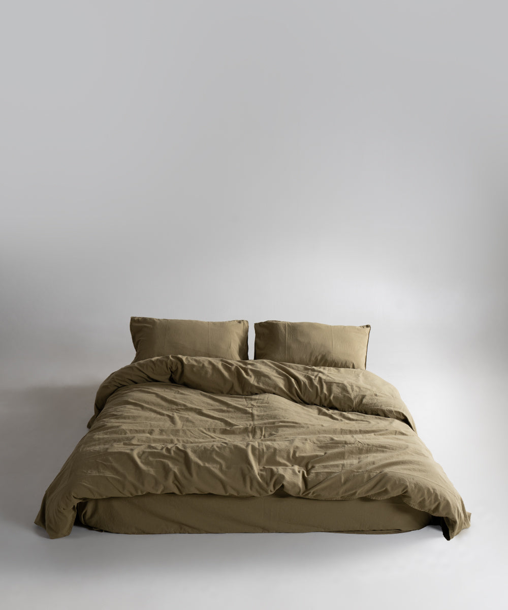 Комплект постільної білизни Stonewashed Standart 100% Бавовна-Olive