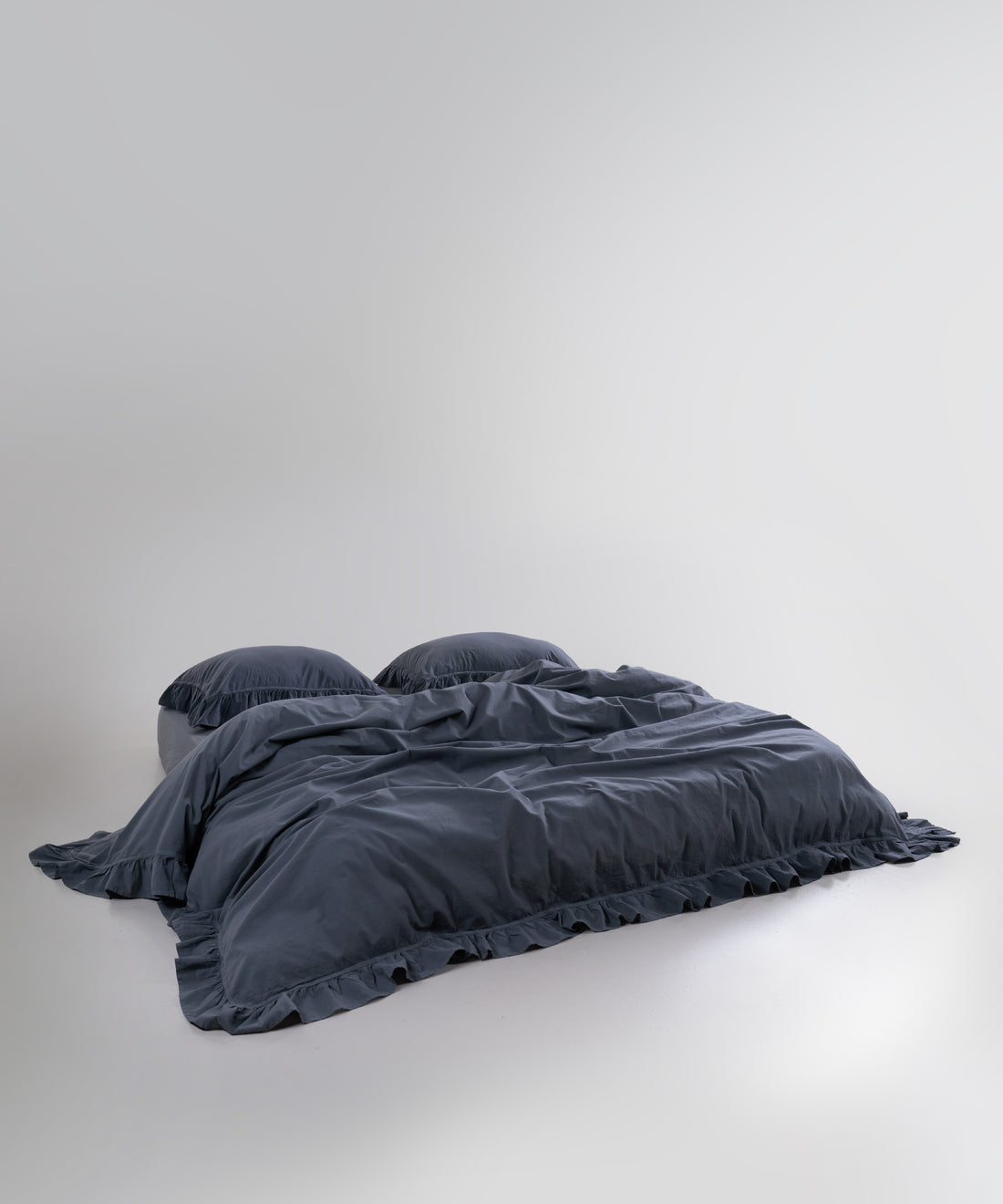 Exclusive Комплект Постільної Білизни З Рюшами З Stonewashed Бавовни 100%, Natural Grey