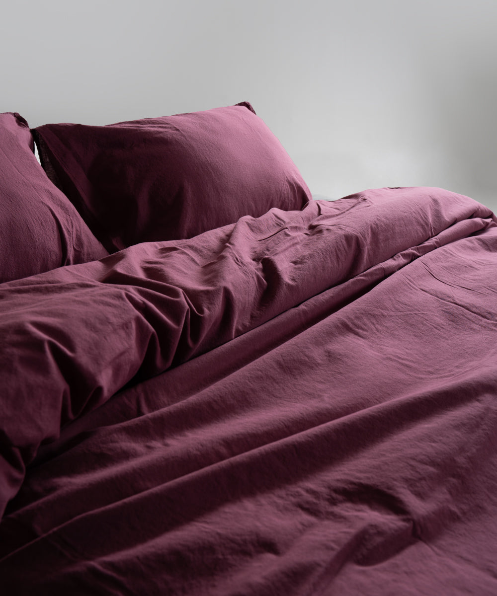 Комплект постільної білизни Stonewashed Standart 100% Бавовна-Raspberry