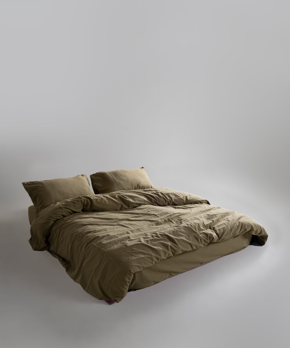 Комплект постільної білизни Stonewashed Standart 100% Бавовна-Olive