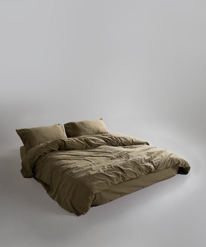 Комплект постільної білизни Stonewashed Standart 100% Бавовна-Olive