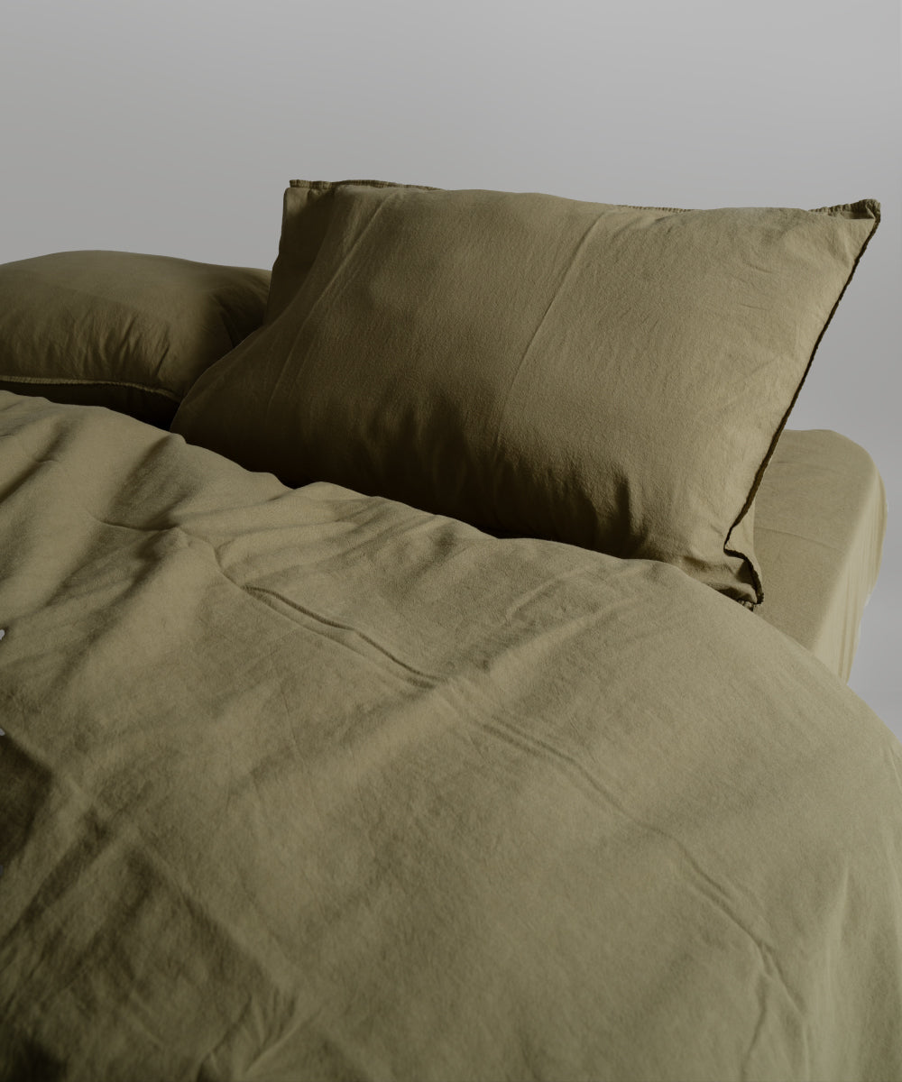 Наволочки Stonewashed Standart 100% Бавовна - Olive