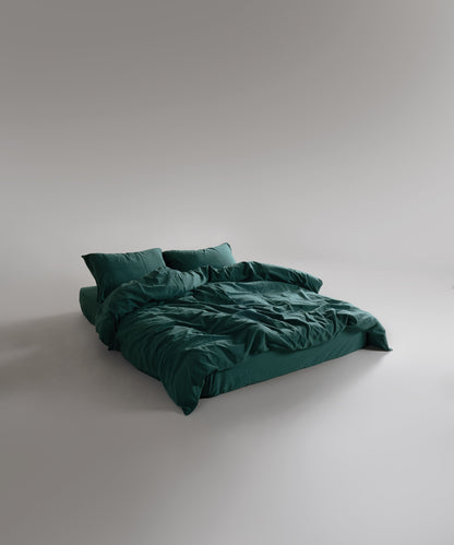 Комплект постільної білизни Stonewashed Standart 100% Бавовна-Dark Green