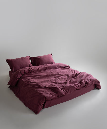 Комплект постільної білизни Stonewashed Standart 100% Бавовна-Raspberry
