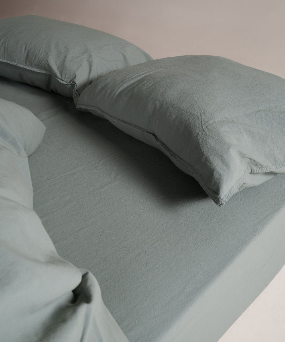 Наволочки Stonewashed Standart 100% Бавовна - Natural Green