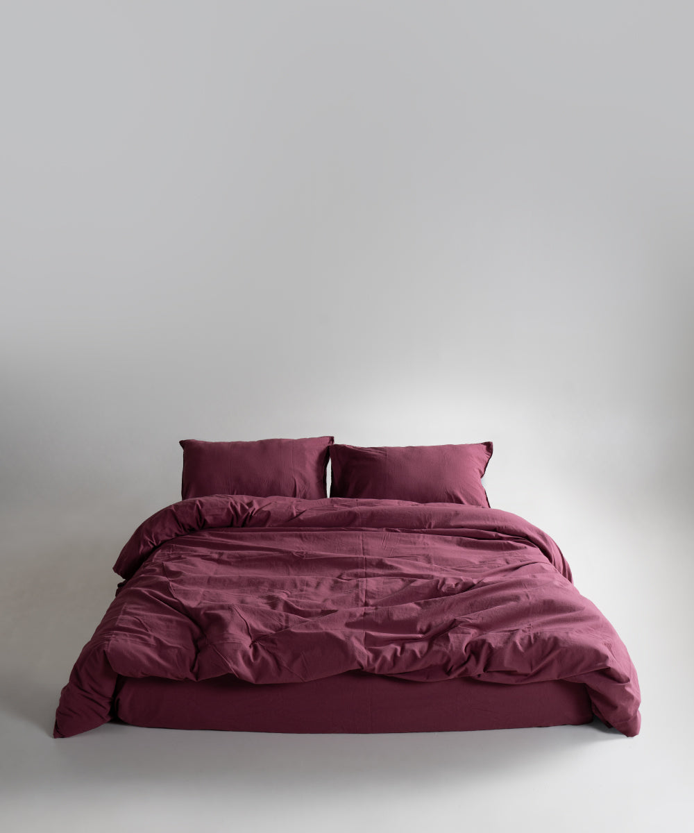 Комплект постільної білизни Stonewashed Standart 100% Бавовна-Raspberry