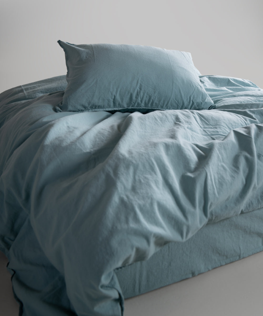 Комплект постільної білизни Stonewashed Standart 100% Бавовна-Mineral Blue