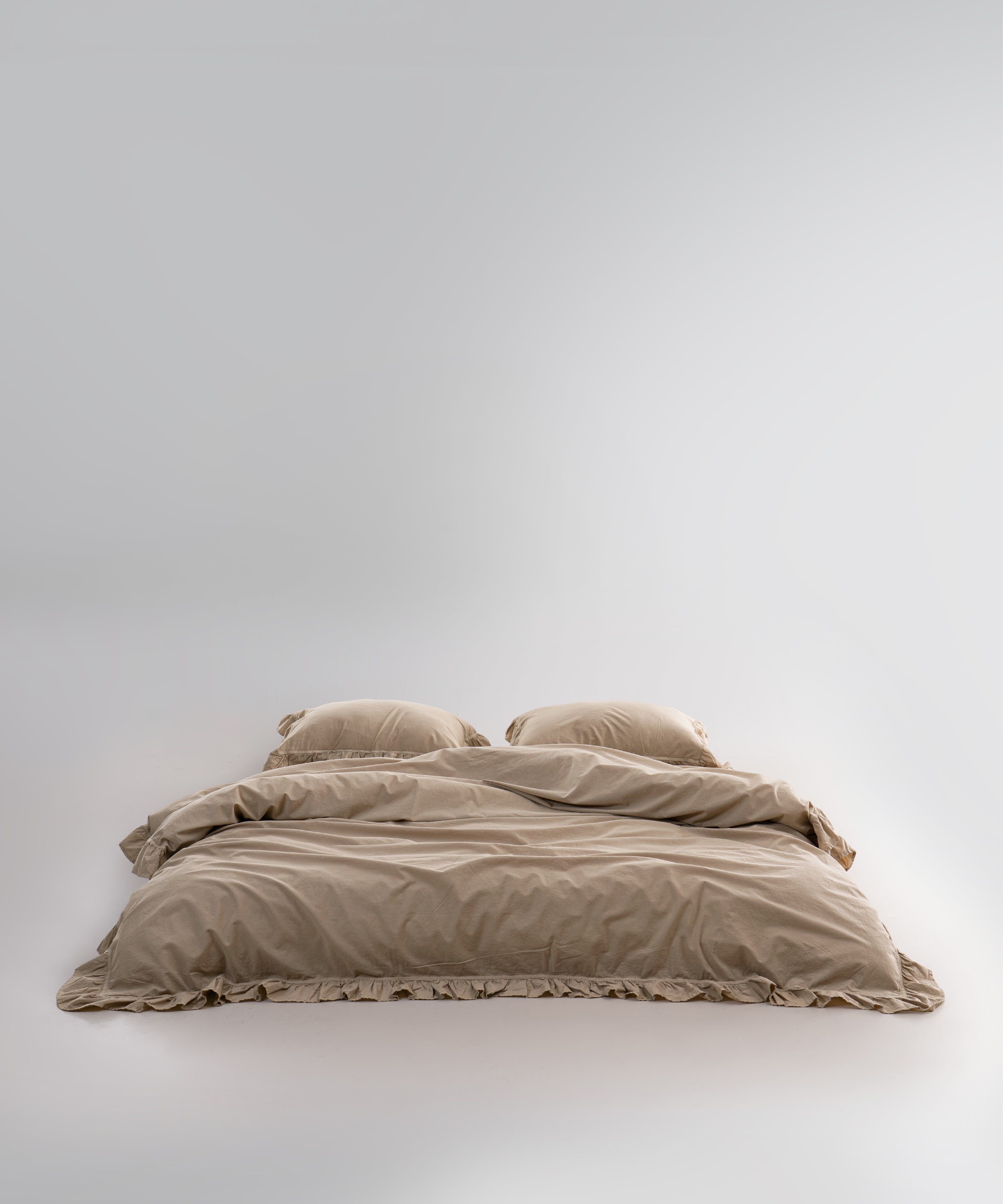 Exclusive Комплект Постільної Білизни З Рюшами З Stonewashed Бавовни 100%, Oxfordtan