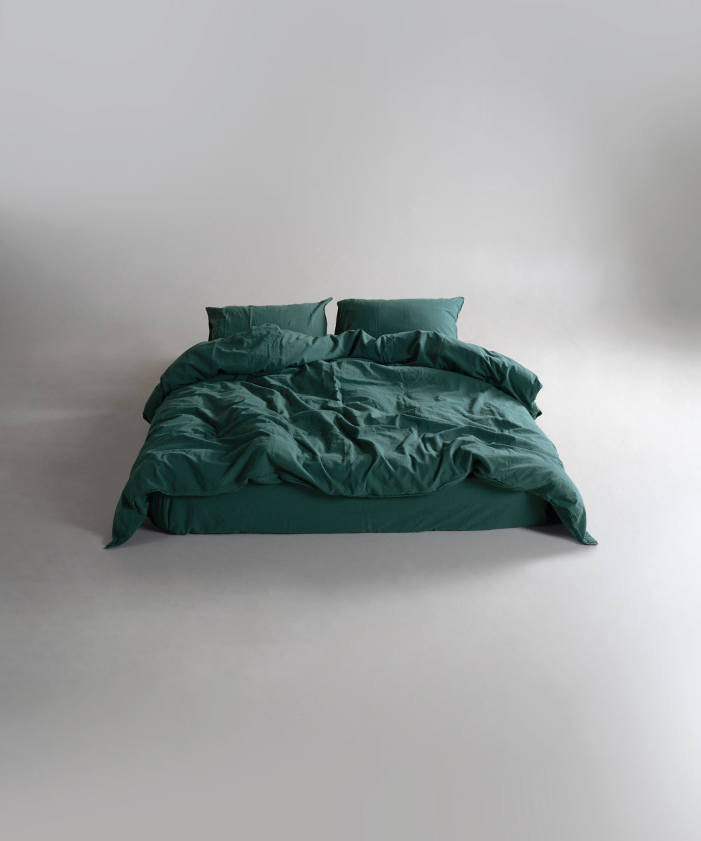 Комплект постільної білизни Stonewashed Standart 100% Бавовна-Dark Green