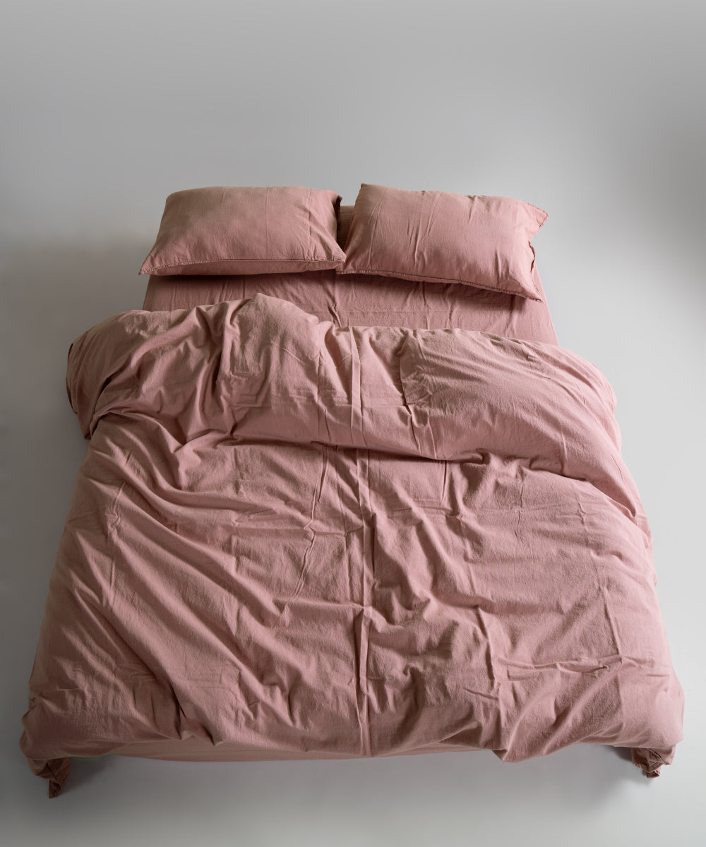 Комплект постільної білизни Stonewashed Standart 100% Бавовна-Old Rose
