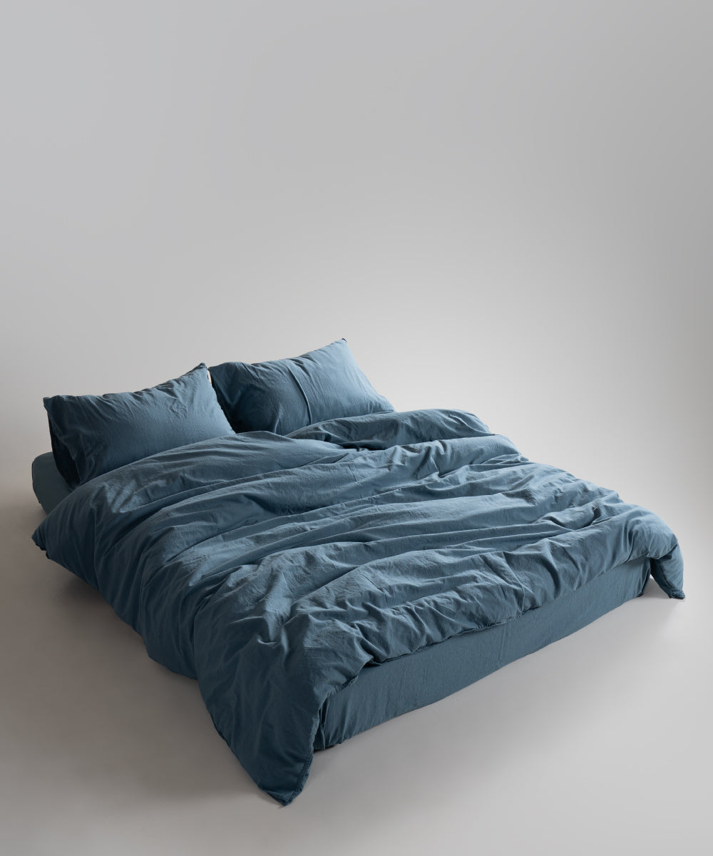Комплект постільної білизни Stonewashed Standart 100% Бавовна-Akdeniz Mavisi