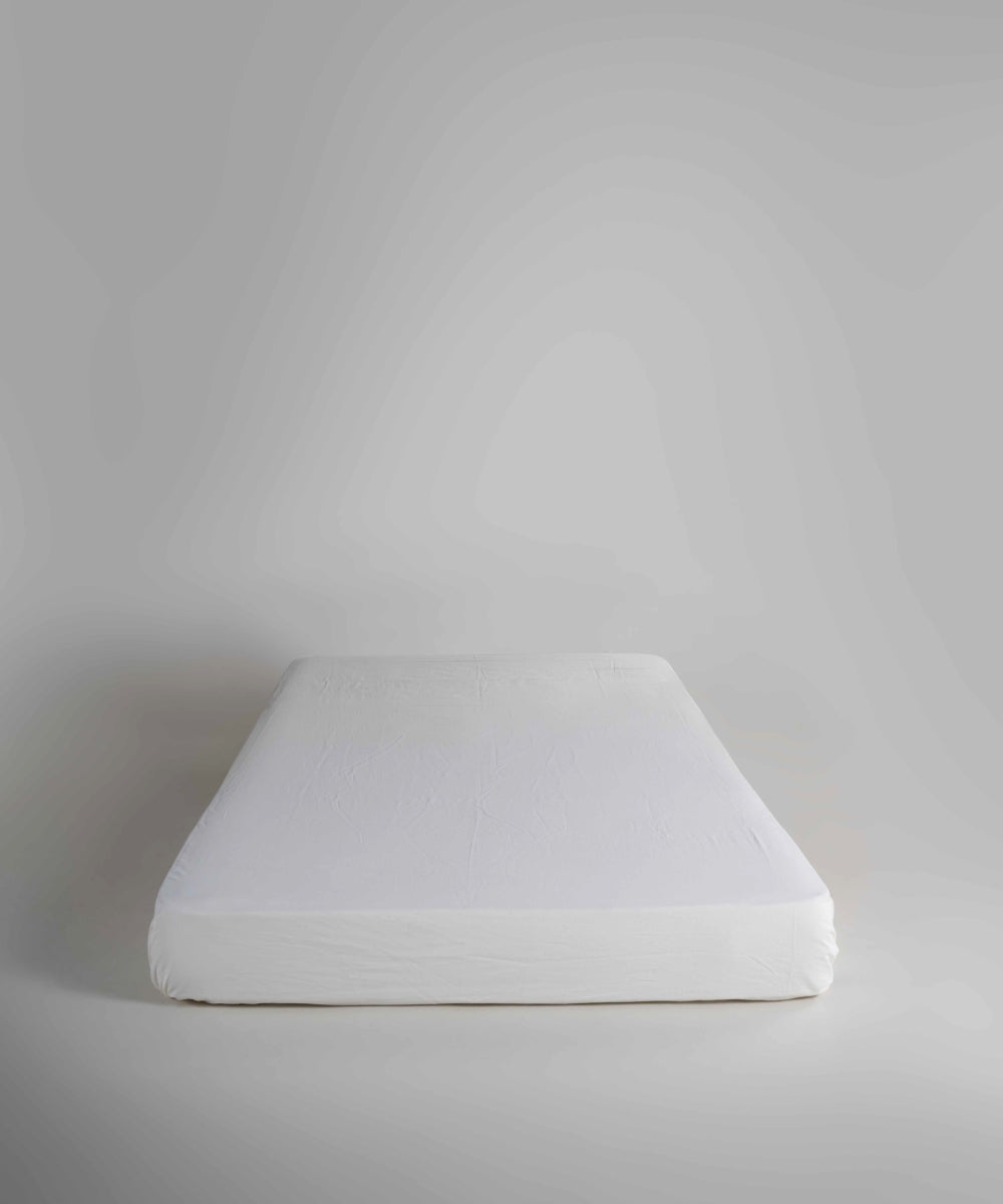 Простирадло На Резинці Stonewashed 100% Cotton - Snow White