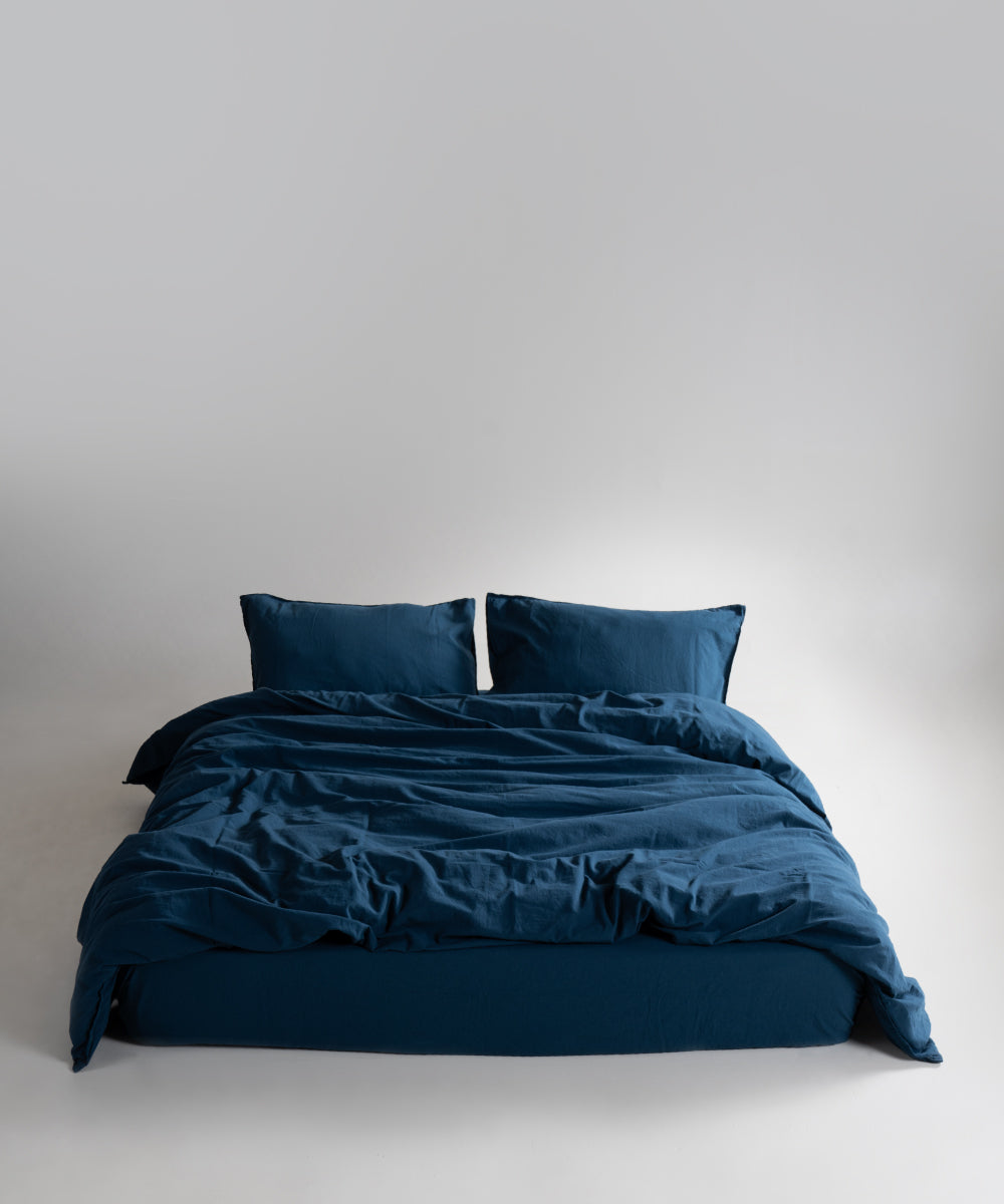 Комплект постільної білизни Stonewashed Standart 100% Бавовна-Dress Blue