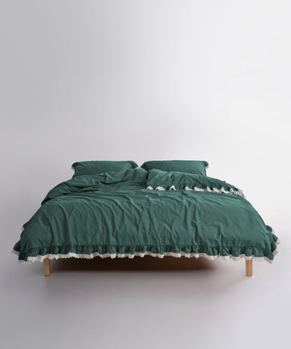 Hlybokyi temno-zelenyi vidtinok Dark Green u komplekti z 100% bavovny stonewashed