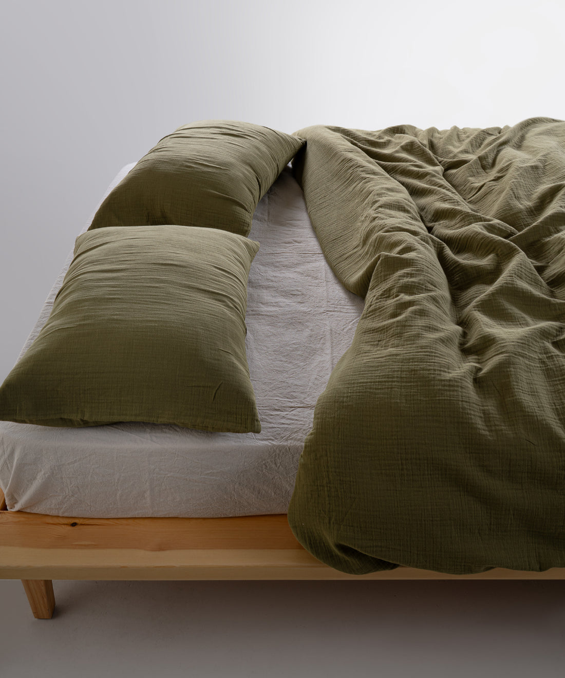 Комплект постільної білизни Cloud 100% натуральна бавовна муслін (Olive Green)