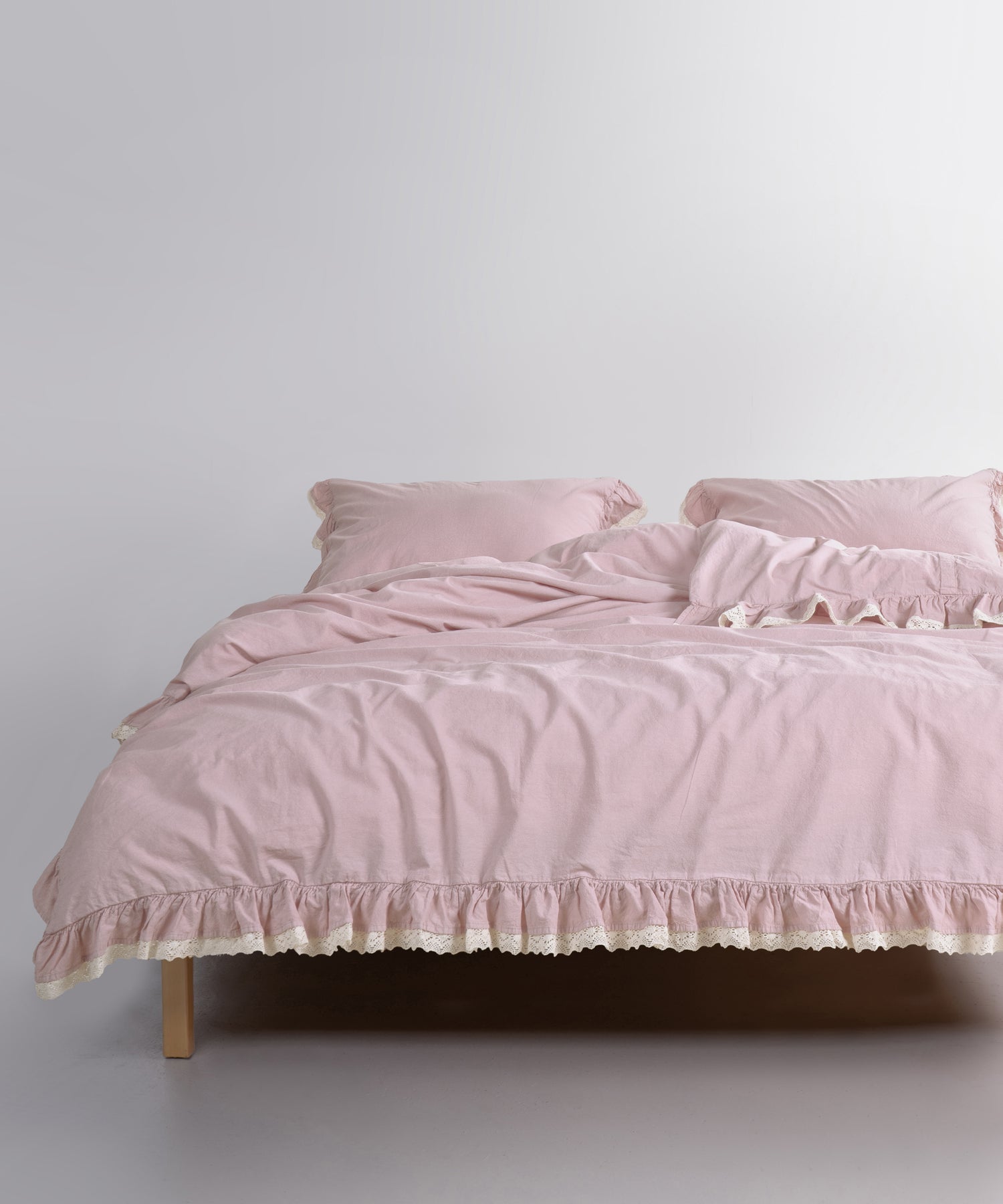 Stonewashed 100% bavovna postil u pudrovomu vidtinku