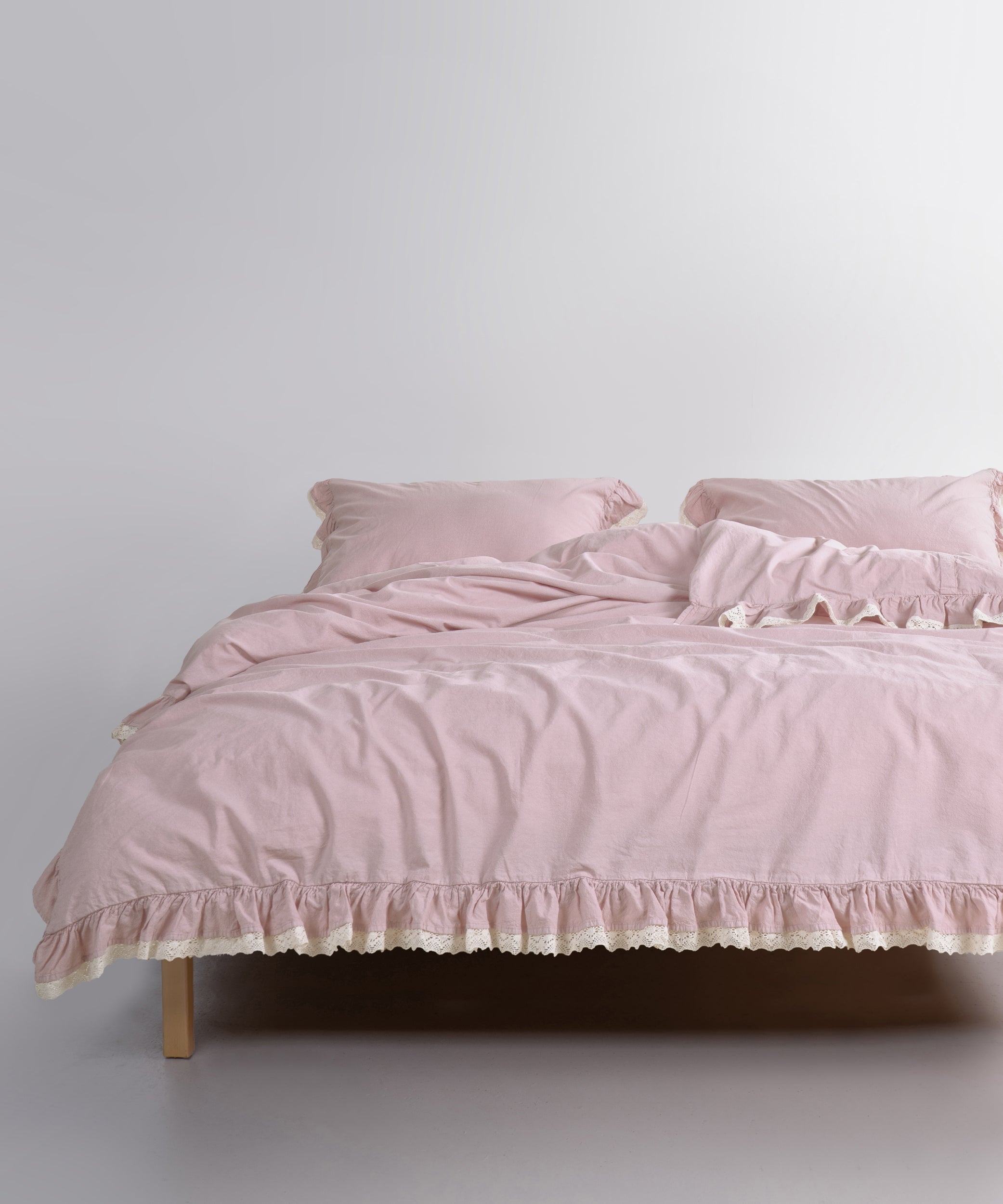 Stonewashed 100% bavovna postil u pudrovomu vidtinku