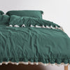 Комплект постільної білизни Dora з 100% бавовни Stonewashed – Dark Green