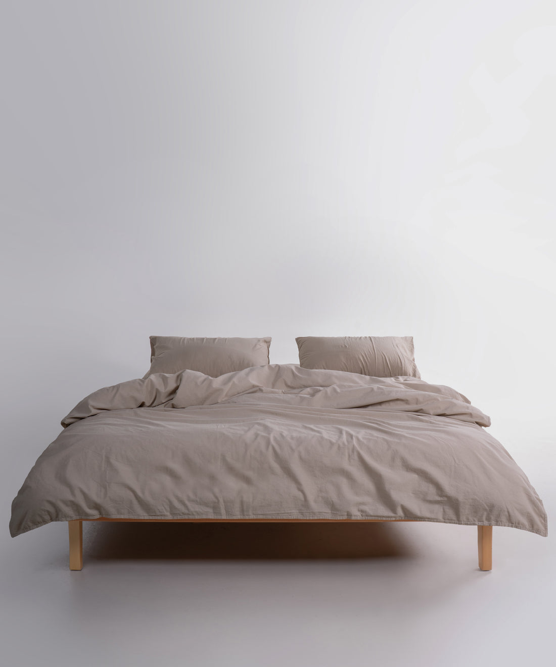 Naturalna 100% bavovna stonewash u teplym kolori Oxfordtan — m’yaka faktura tkanyny