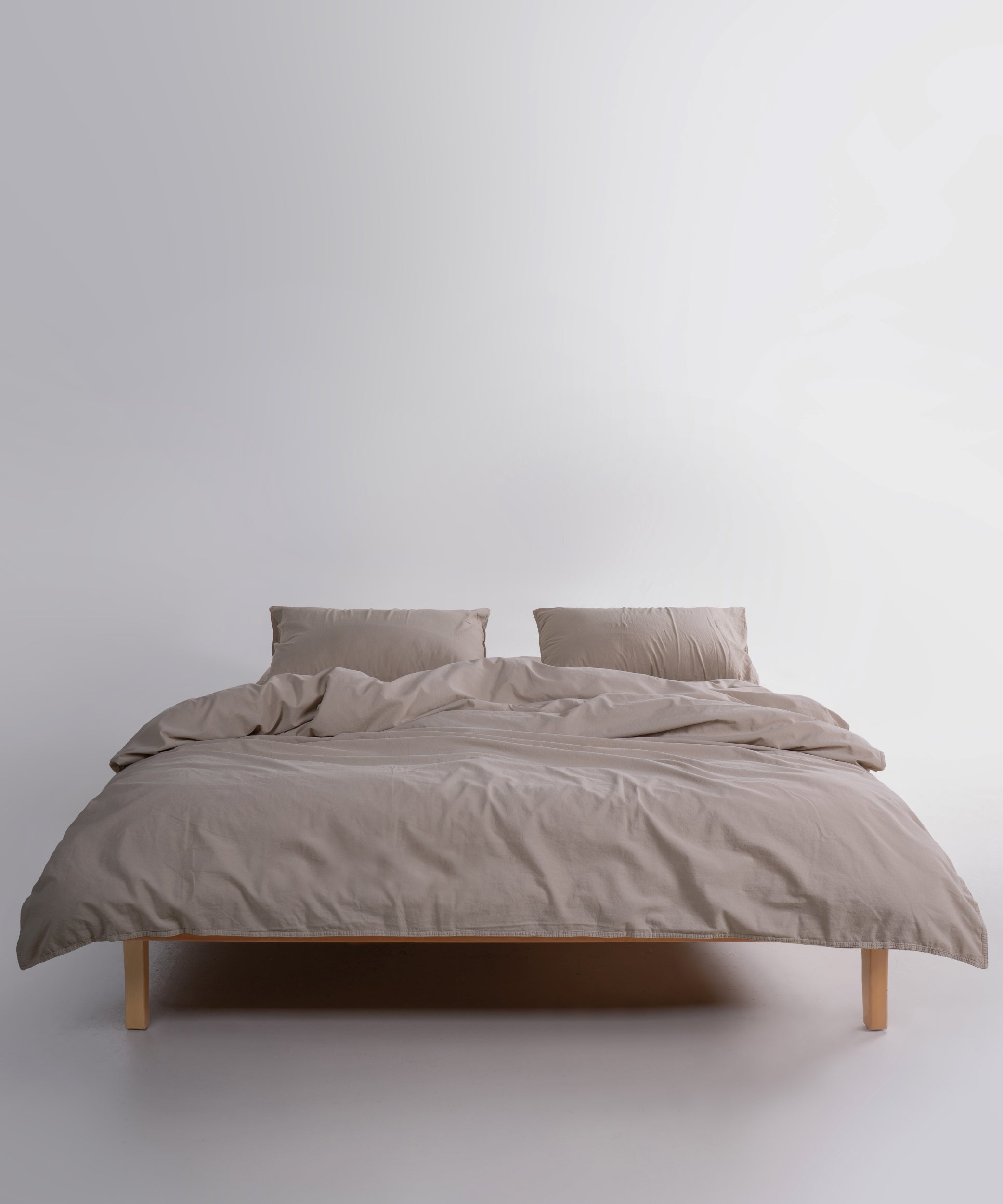 Naturalna 100% bavovna stonewash u teplym kolori Oxfordtan — m’yaka faktura tkanyny