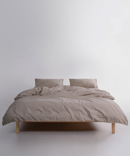Naturalna 100% bavovna stonewash u teplym kolori Oxfordtan — m’yaka faktura tkanyny